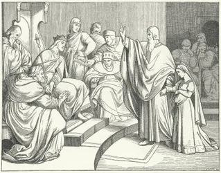 Beatrice di Hohenstaufen chiede a re Ottone IV di Germania di vendicare l