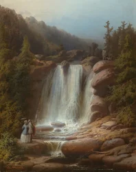 Cascata del fiume Mumlava nei Monti dei Giganti, 1850-53
