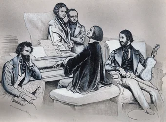 Disegno da litografia di Josef Kriehuber (1800-1876)
