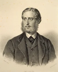 Ritratto di Ferdinand Bonaventura, Principe Kinsky (1834-1904). Incisione di Josef Kriehuber