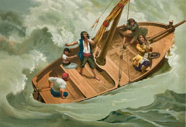 Leibniz in una barca sull