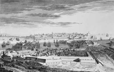 Veduta della Città di Malta dal lato del Cotonere, c.1750