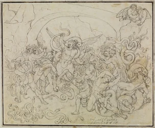La punizione dei ladri nella valle dei serpenti e dei draghi (Inferno di Dante, Canto 25, V 17)
