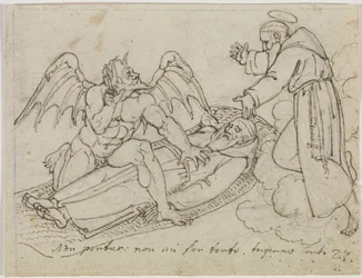 Schizzo per Guido da Montefeltro (Inferno di Dante, canto 27)