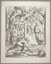 La lotta tra il diavolo e San Francesco d