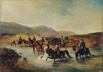Cavalleria francese al bagno dei cavalli