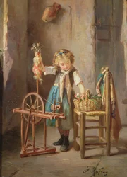 Accanto alla ruota del filatoio