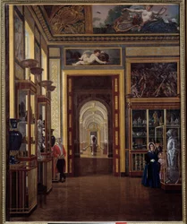 La sala dei gioielli al Louvre e infilata delle sale Carlo X