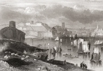 Plymouth, Devon, visto da Mount Batten