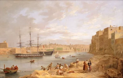 H.M.S. Champion ancorata al largo di Port St. Angelo, Malta