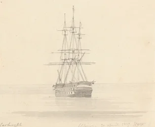 Fregata singola, poppa in avanti; Albion 20 aprile 1817