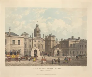 Una vista delle Horse Guards da Whitehall