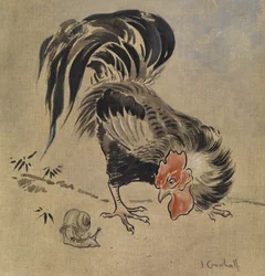 Gallo spagnolo e lumaca