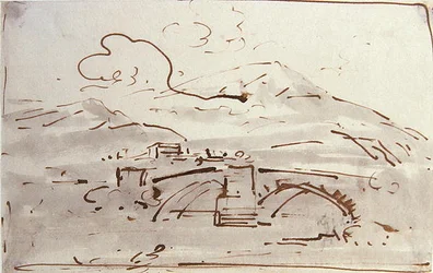 Paesaggio con un ponte