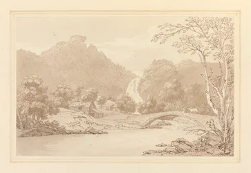 Rocce e cascata di Lodore, vista frontale