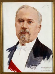 Ritratto di Raymond Poincaré (1860-1934) Presidente della Repubblica. Dipinto di Joseph-Felix Bouchor (1853-1937) XX secolo