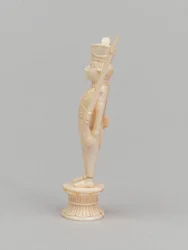 Pedone bianco, pezzo degli scacchi, India, circa 1820