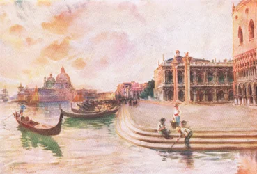 Il Molo, Venezia, da Hutchinsons Picturesque Europe pubblicato da Hutchinson & Son, c.1930
