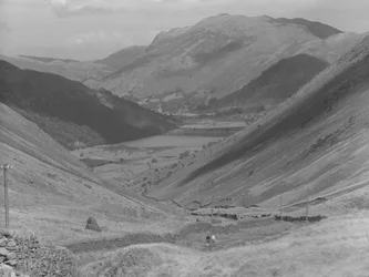 Vista su "The Struggle" in direzione di Ambleside dalla cima del Kirkstone Pass