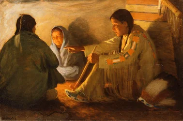 Indiani vicino al fuoco
