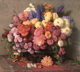 Fiori di fine estate (olio su tela)