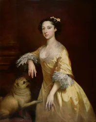 Signora con un Cane Carlino