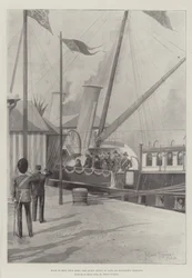 Ritorno a Erin ancora una volta, la Regina in procinto di sbarcare al porto di Kingstown