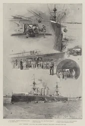 HMS Terrible, 14.220 tonnellate, il più grande incrociatore del mondo, in preparazione per la guerra