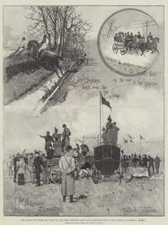 Il Principe di Galles e il gruppo al West Norfolk Hunt Club Steeplechases, a East Winch, lunedì 9 aprile