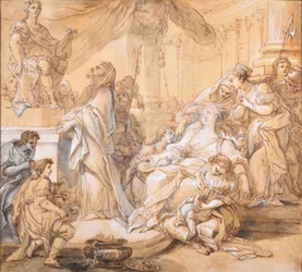 La morte di Alceste (lavis)