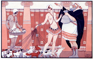 Tre premi femminili - Premio della nonnina di una grande famiglia - illustrazione da la Vie Parisienne, 1919
