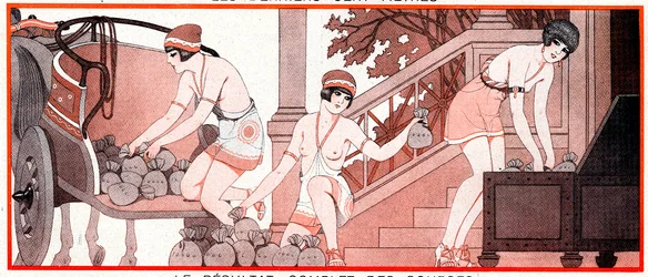 Il Prix de Diane - Risultati completi delle corse - illustrazione da la Vie Parisienne, 1927