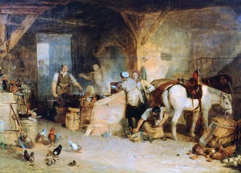 Un fabbro di campagna che discute sul prezzo del ferro, c1807