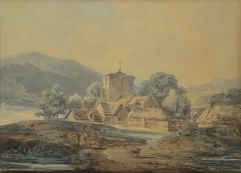 Una chiesa di villaggio di campagna, c.1794