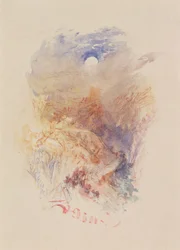 Un passo di montagna al chiaro di luna, c.1845