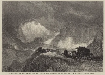 Una tempesta di neve sul Monte Cenisio