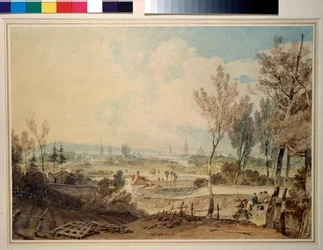 Una vista di Oxford dal lato sud di Headington Hill, 1803-04