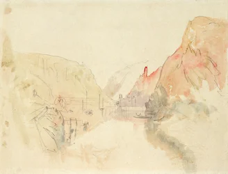 Castello di Traben-Trarbach sulla Mosella, c.1844