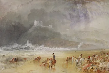 Castello di Criccieth, Galles del Nord, circa 1835