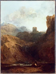 Castello di Dolbadern, Galles settentrionale... (dipinto su tela)