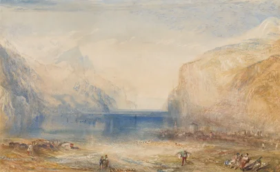 Flüelen: mattino, vista verso il lago