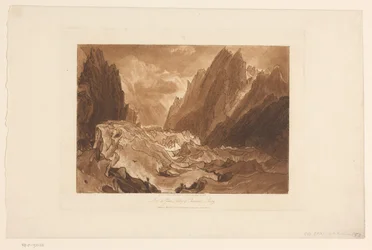 Vista del ghiacciaio Mer-de-Glace presso il Monte Bianco