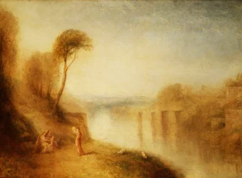 Paesaggio: Donna con Tamburello
