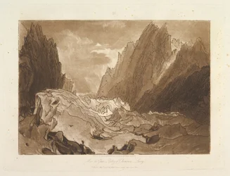 Mer de Glace, Valle di Chamouni-Savoy Liber Studiorum, parte X, tavola 50, 23 maggio 1812