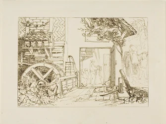 Mulino di Pembury, Kent, tavola 12 da Liber Studiorum