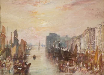 Scena fluviale, Le Havre, c.1832
