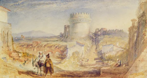 Roma, la tomba di Cecilia Metella, c.1824