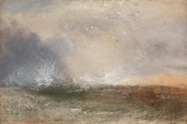 Mare in Tempesta che si Infrange sulla Riva