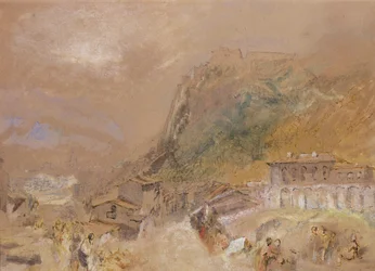 La Bastiglia a Grenoble, dal villaggio di La Tronche, c.1836