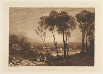 Il ponte a media distanza Liber Studiorum, parte III, tavola 13, 10 giugno 1808